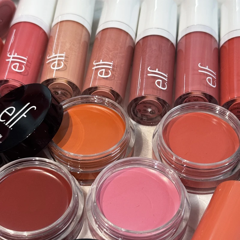 Elf Powder Blusher Series Lip Gloss Cream Blush Lips&Cheeks Dual-use Sheer for It Blush Tint Monochromatic Multi-Stick Makeup