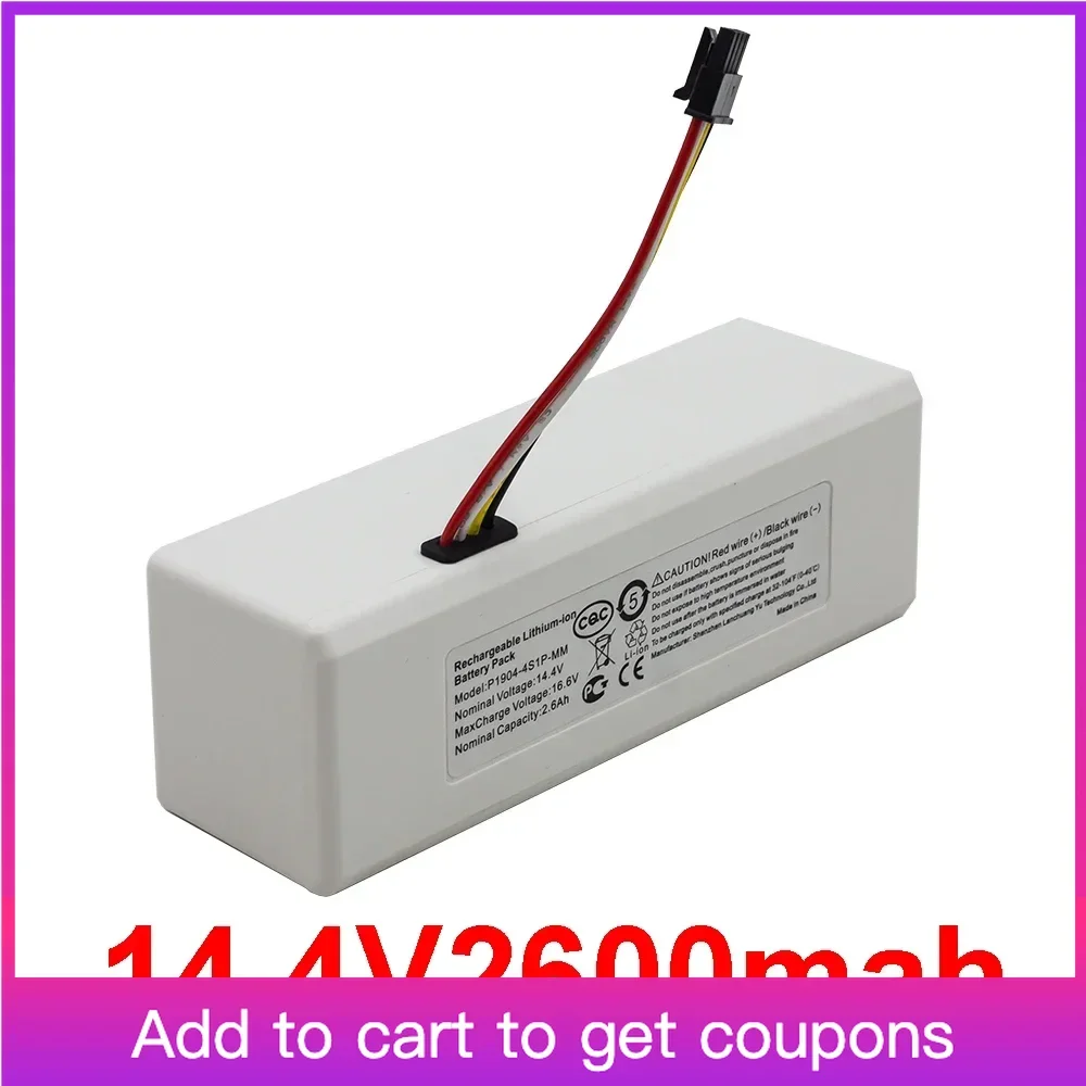 

14.4V Lithium ion Battery For Xiaomi Robot 1C P1904-4S1P-MM Mijia Mi Vacuum Cleaner Sweeping Mopping Robot Replacement Battery