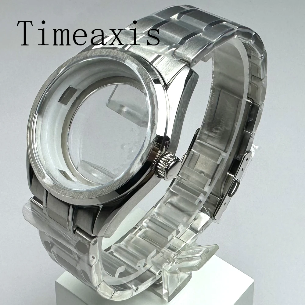 

Корпус из нержавеющей стали Timeaxis 40,3 мм, сапфировое стекло, детали для часов, подходят для механизма NH35