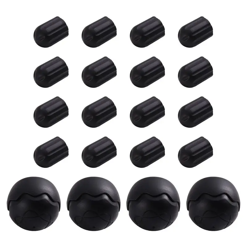 For Helinox Camping Chair 4PCS Stabilizing Rubber Ball Feet Outdoor Chair Leg Cap Black