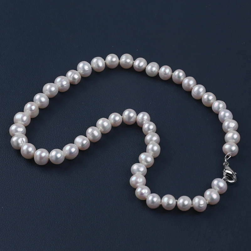 

Simple Design 9-10mm Potato Pearl Necklace For Women Gift