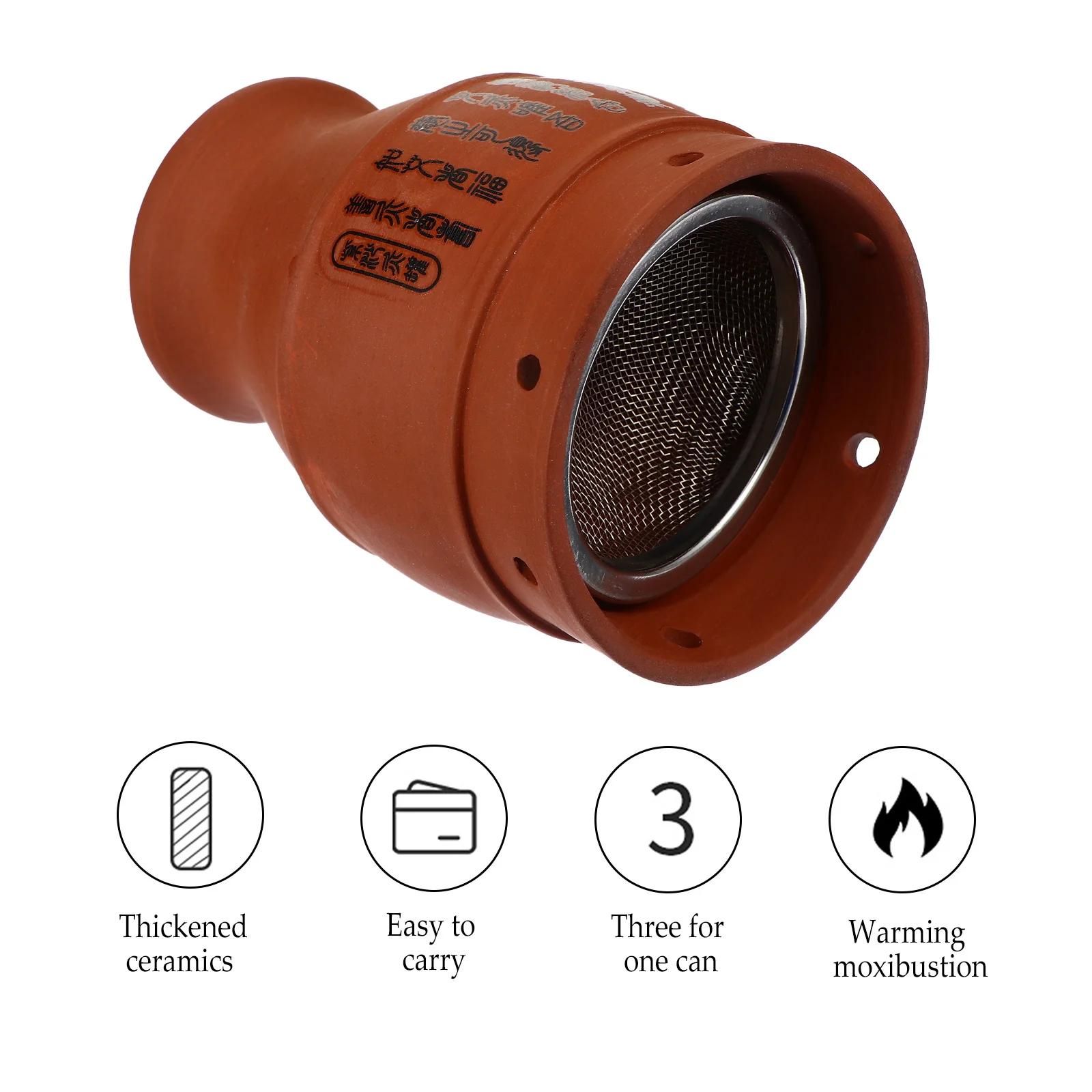 

1 шт., горшок для прижигания, фарфоровый горшок Гуа Ша, фиолетовый песок, теплоизоляция, безопасное использование, облегчение боли в плечах, дисменорея