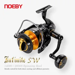 Noeby Infinite Fishing Reel 14000 20000 Series Stainless Gear Spinning Reel Sealed Waterproof Heavy Duty Sea Fishing Reels