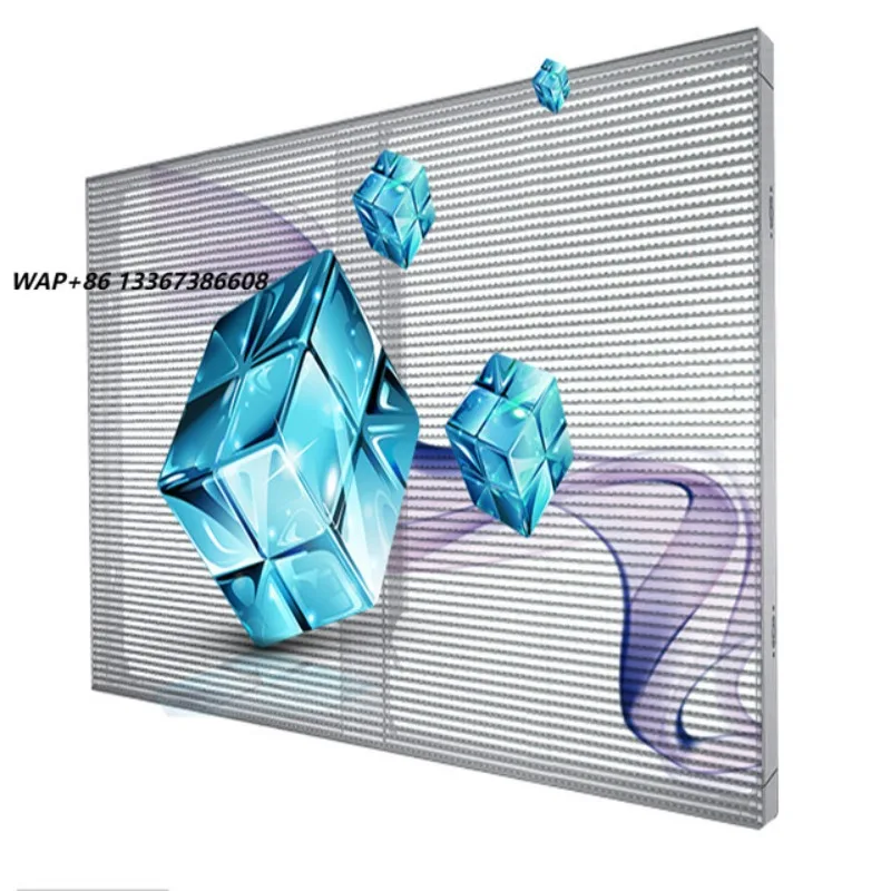 Factories Customize Led Display Transparent Videos hd Full Color Led Display Screens for Store Window Advertising