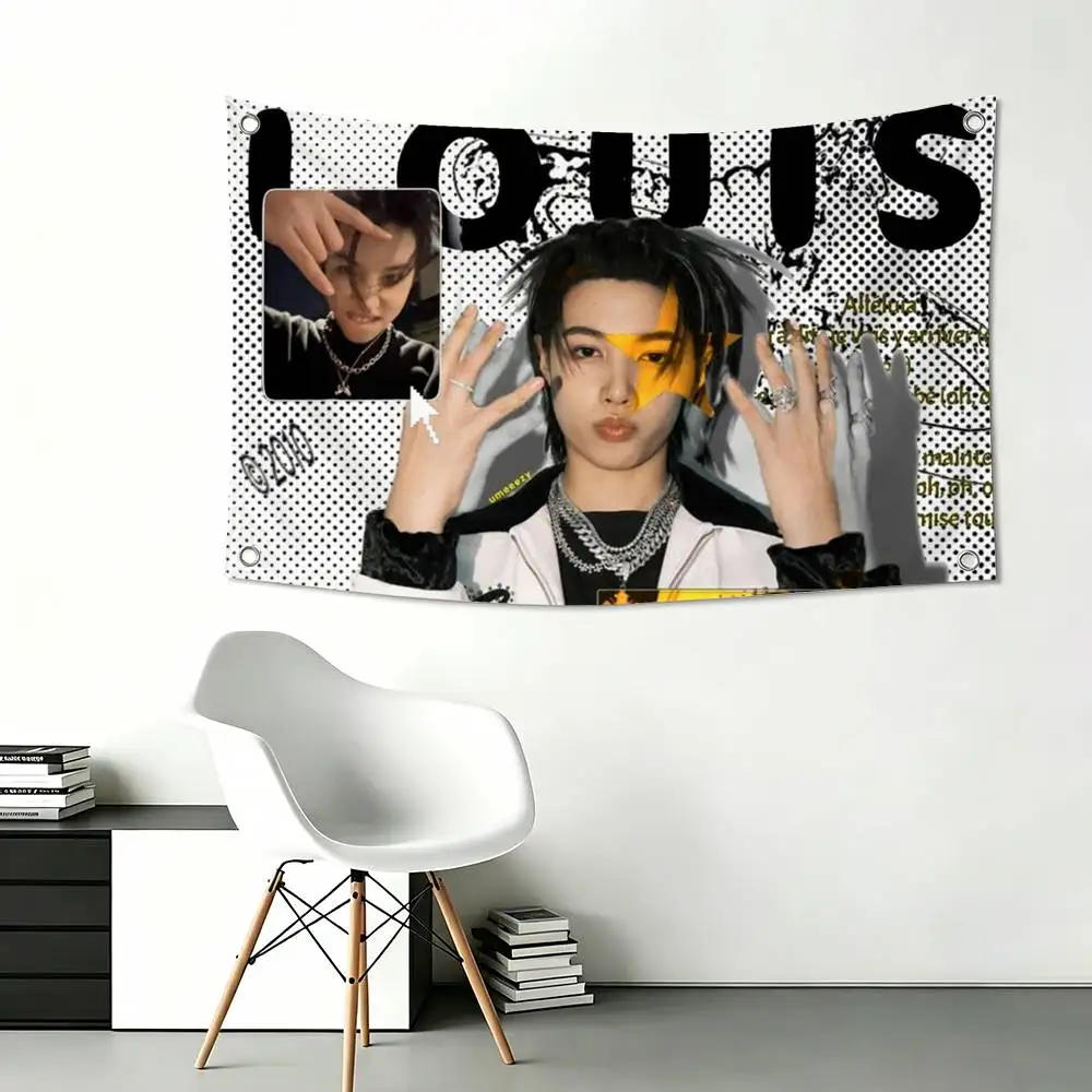 L-Lngshot L-LOUIS Funny Flags for Bedrooms Home Decor Items Outdoor Decors Garage Decoration Flaga
