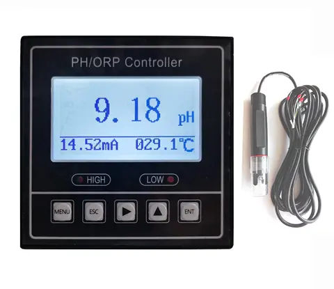 온라인 PH-6800 제어식 수질 모니터 송신기 미터 4-20mA 또는 RS485 출력(센서 풀 세트 포함)
