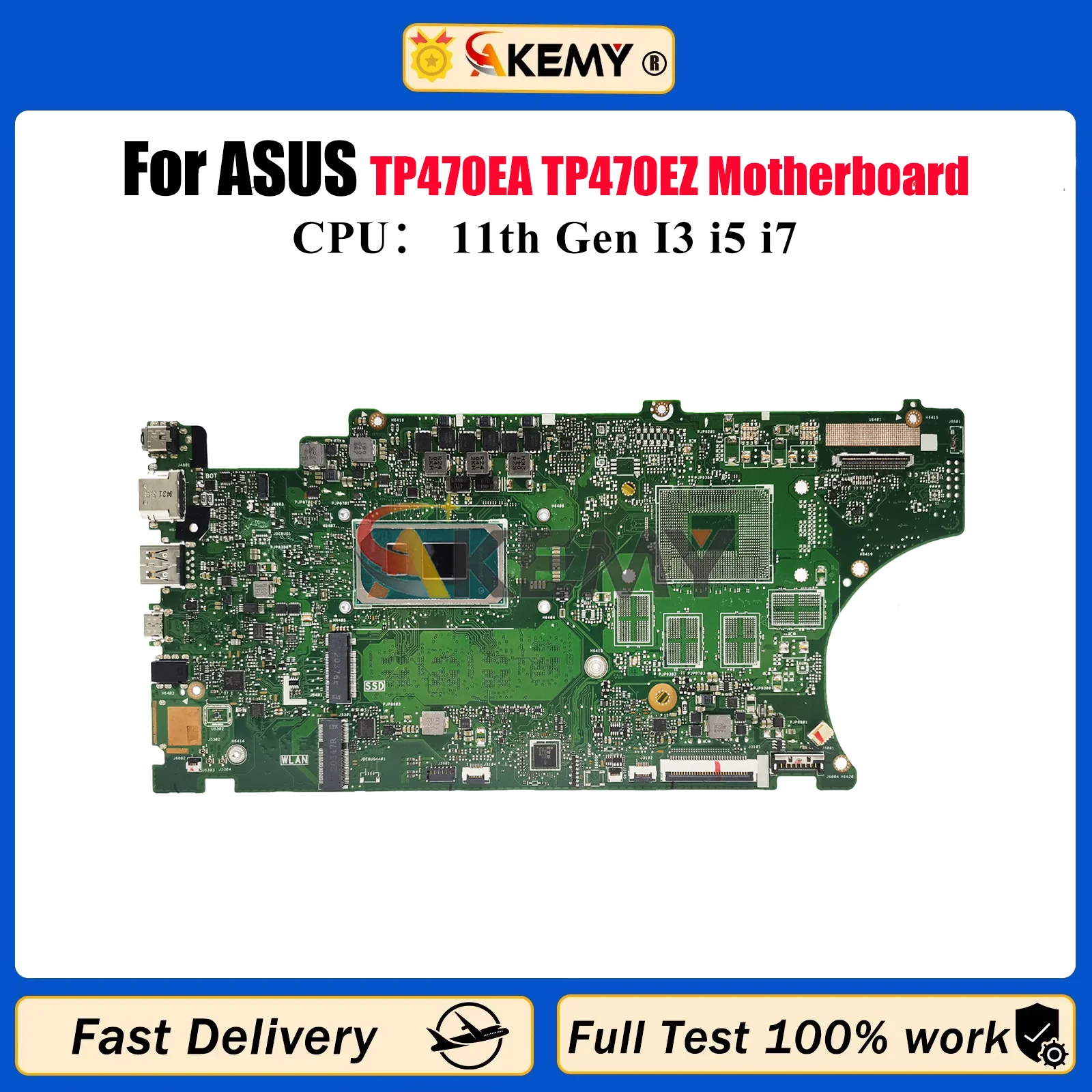 

TP470EA Laptop Motherboard For ASUS VivoBook Flip TP470E TP470EA TP470EZ Notebook Mainboard With 11th Gen I3 i5 i7 100% tests OK
