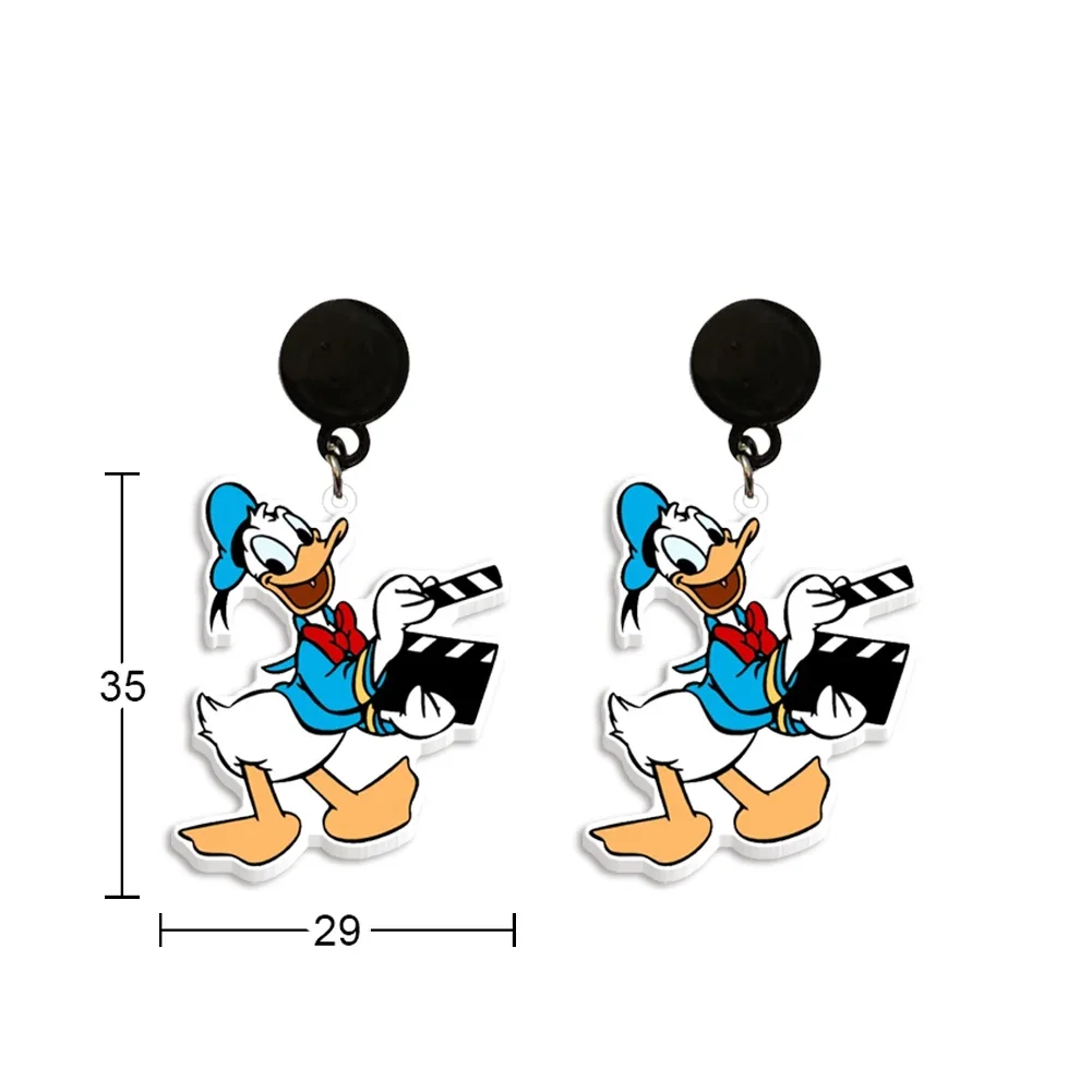 Disney Donald Duck Stud Earrings para Mulheres e Meninas, Cartoon Design, Acessórios de Jóias, Presente de Festa, Crianças, Bonito