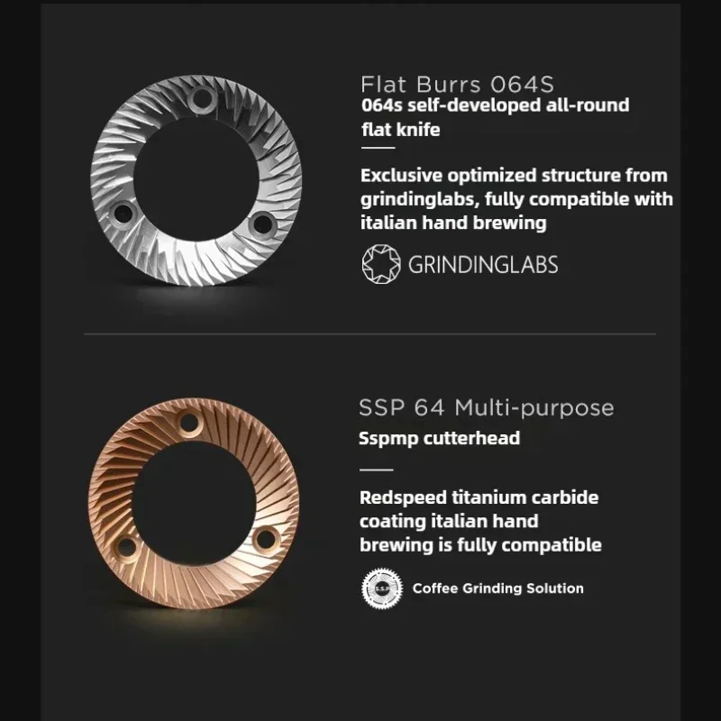 الأصلي TIMEMORE النحات 064S 064SSP مطحنة حبوب البن الكهربائية الإيطالية المنزلية مطحنة حبوب البن 64 مللي متر القاطع رئيس