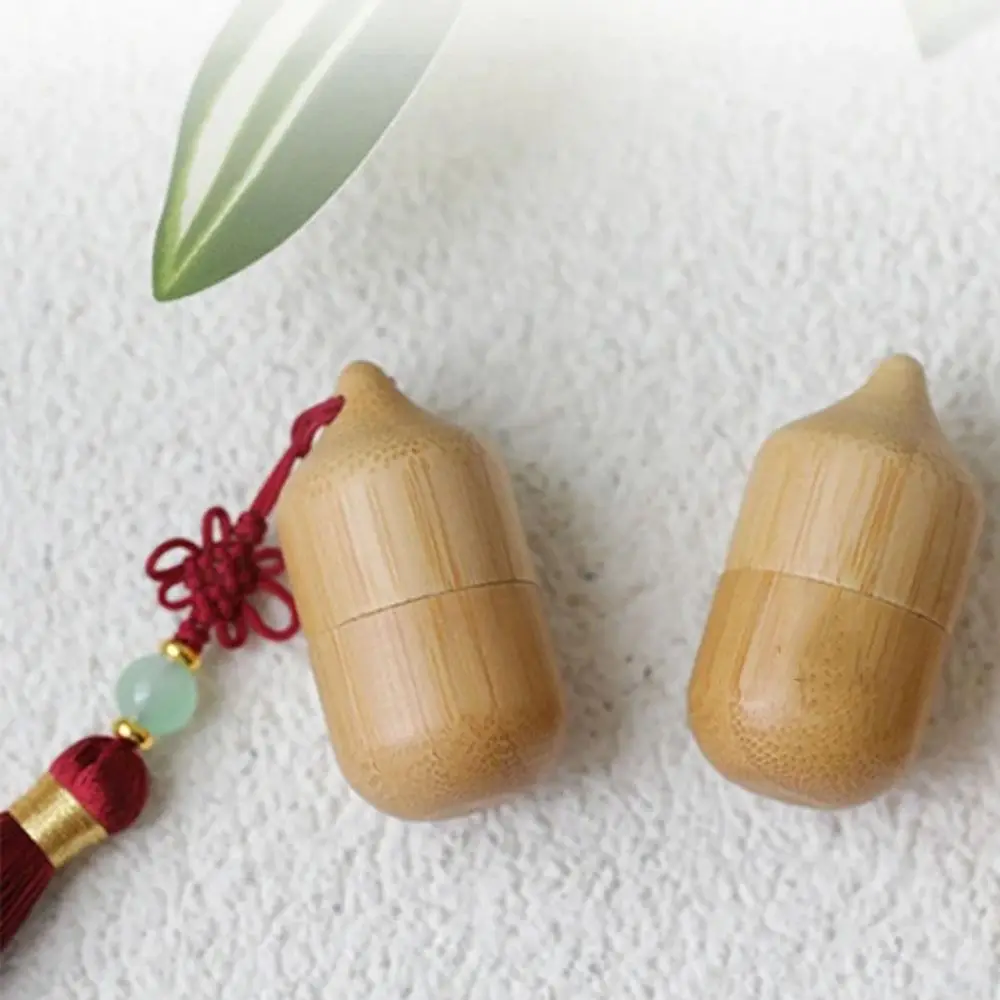 with Tassel Empty Bottle Bamboo Roller Ball Bottle Refillable Exquisite Bottle Portable 1ML Essence Storage Bottle Travel