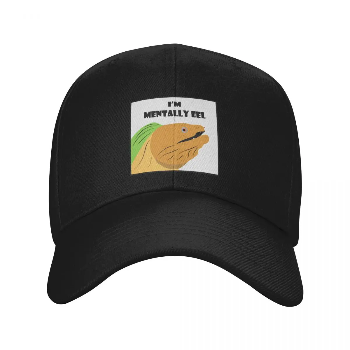 

Mentally Eel Fish Pun Baseball Cap Sunhat cute golf hat genuine Hats Woman Men's