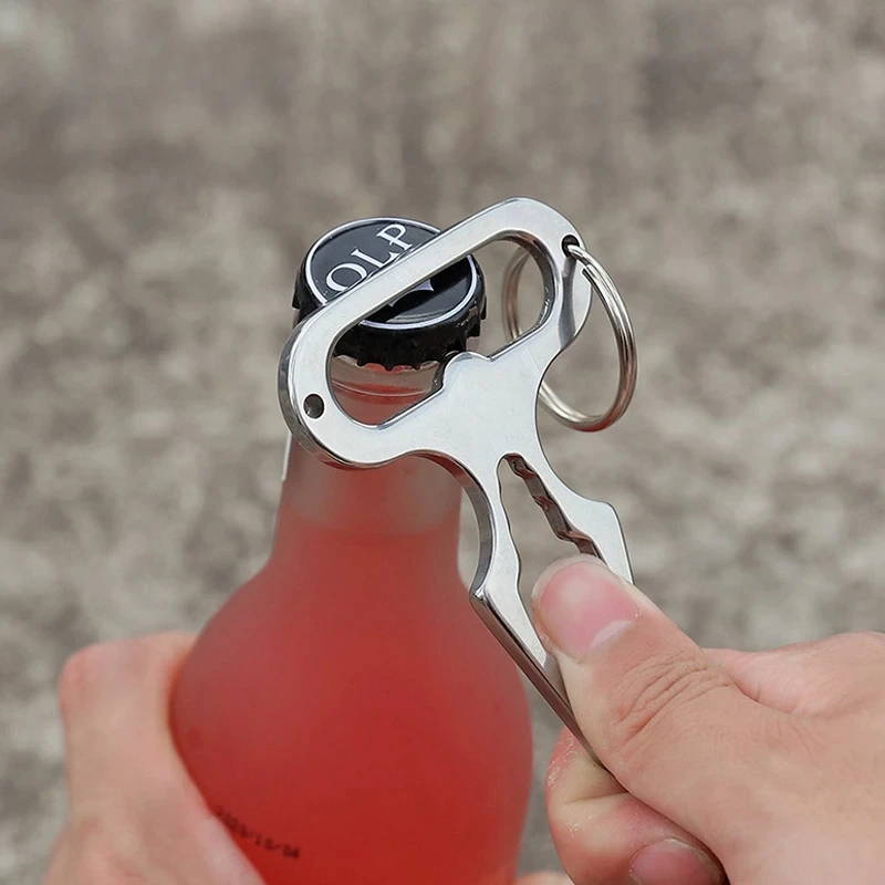 Selbstverteidigungswaffen Outdoor EDC Überlebenswerkzeug Verteidigung Persönlicher Schlüsselanhänger Stinger Flaschenöffner Schraubenschlüssel für Männer Frauen – Detail 5
