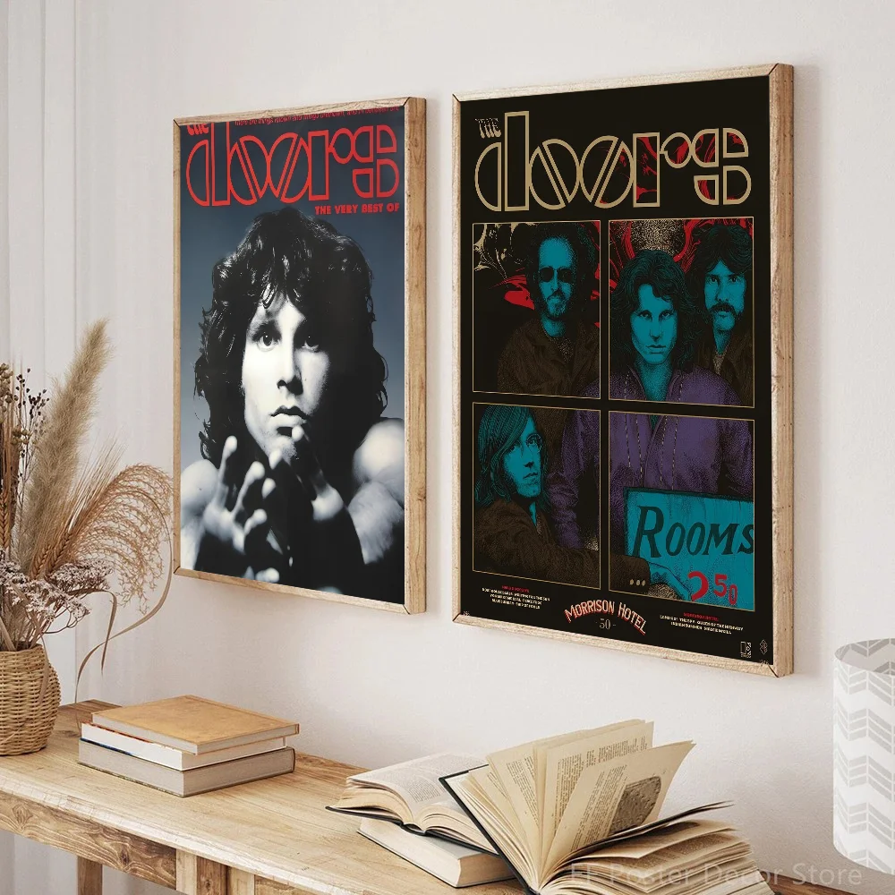 ملصق T-The Doors Jim Morrison Singer لغرفة المعيشة وغرفة النوم والمقهى ديكور فني