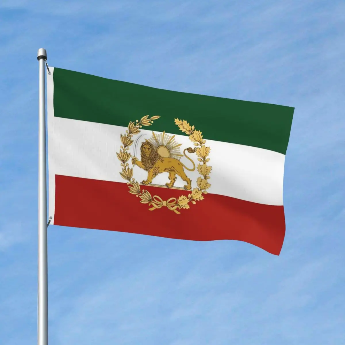 Bandera MIGA de Haz a Irán Grande de Nuevo, Bandera de Doble Cara para Interiores y Exteriores, Decoración Colgante de Poliéster, 3x5 Pies
