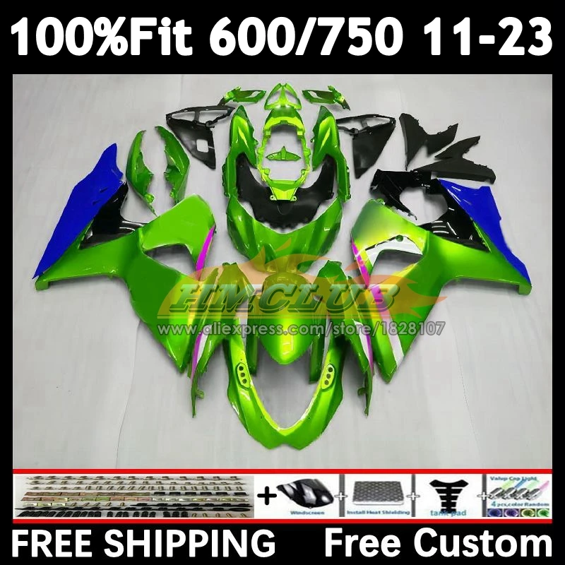 Body For SUZUKI green stock GSXR 600 750 2018 2019 2020 2021 2022 2023 17No.90 K11 GSXR600 GSXR750 18 19 20 21 22 23 24 Fairing