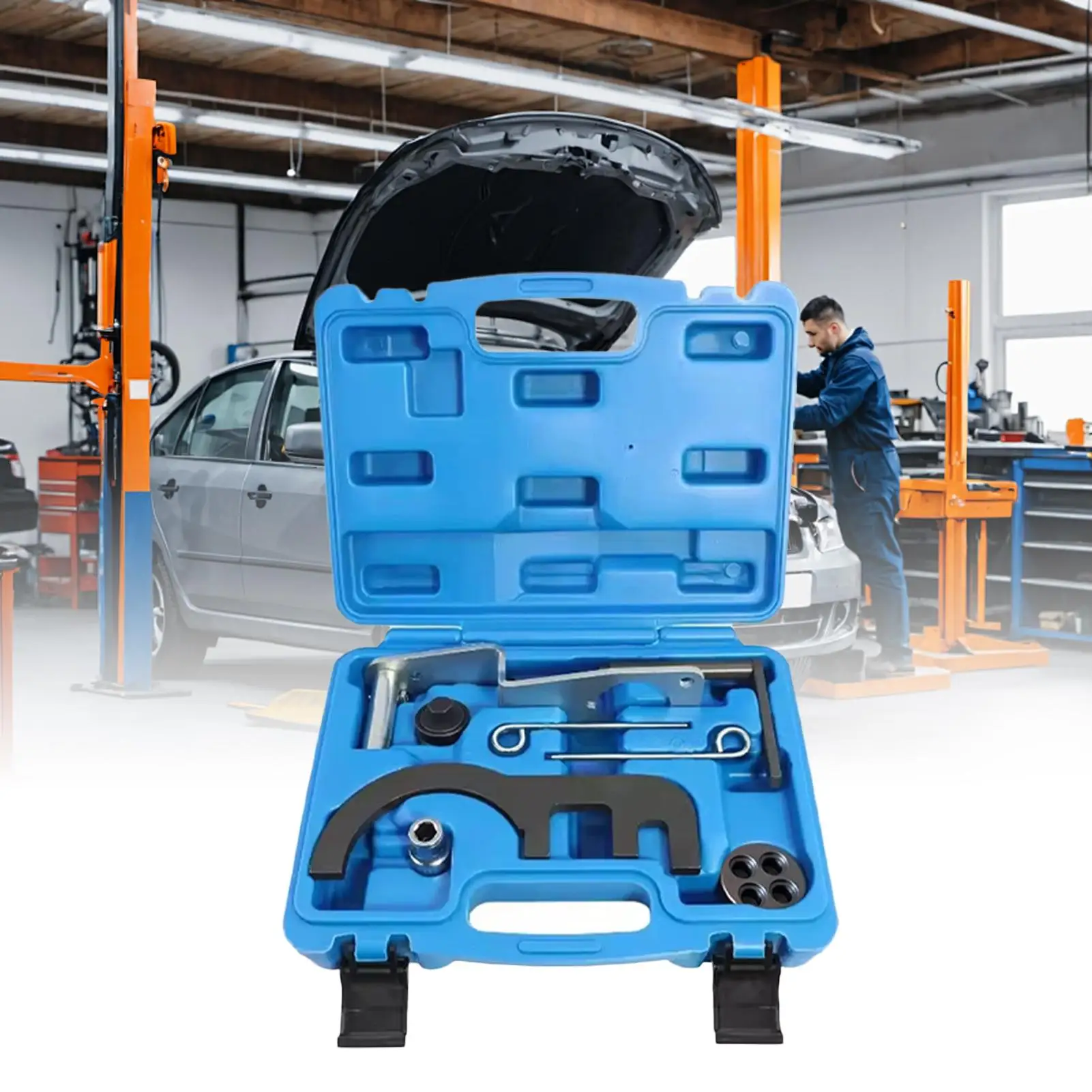 

N57 Engine Timing Tool Kit 9Pcs Camshaft Locking Tool With Handle For Vehicle Trailer RV And Commercial Car Maintenance