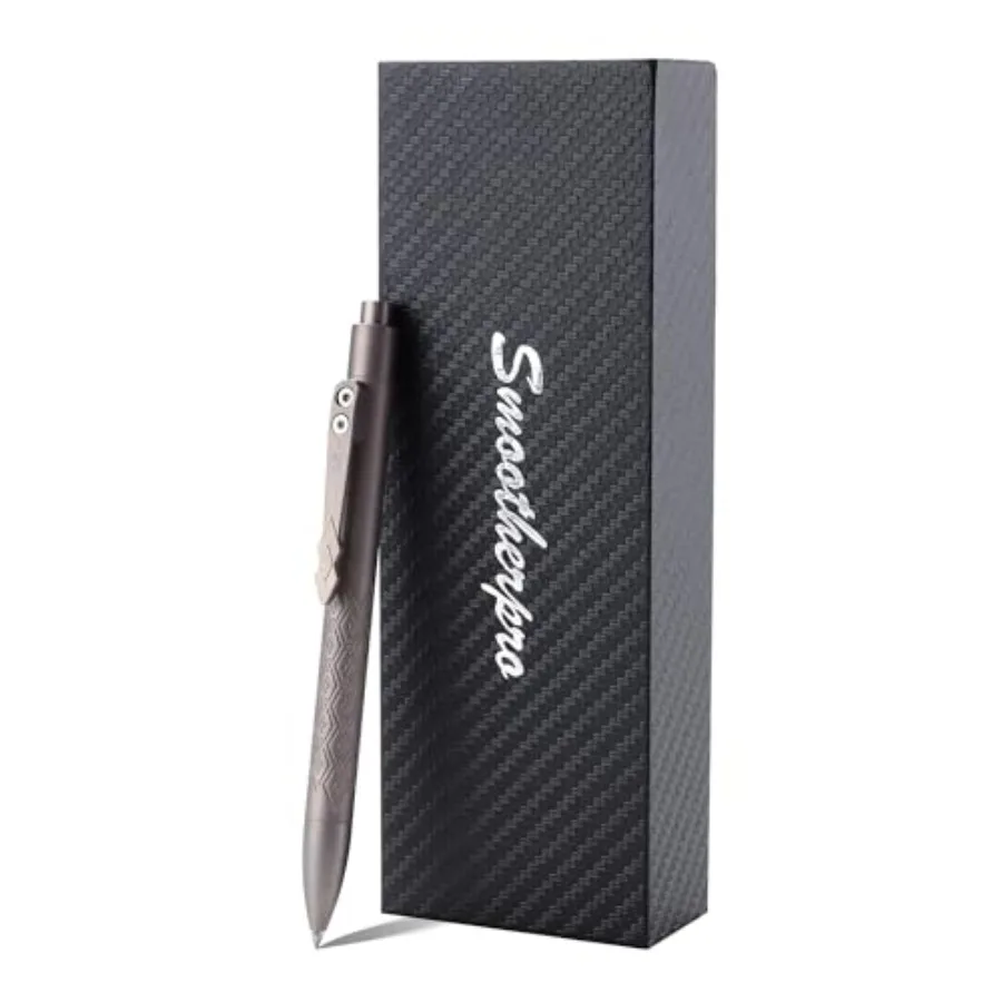 

Titanium Retractable Pen Compatible with Parker Refill Lightweight Pen with pen clip for EDC Signature Business Office Writing