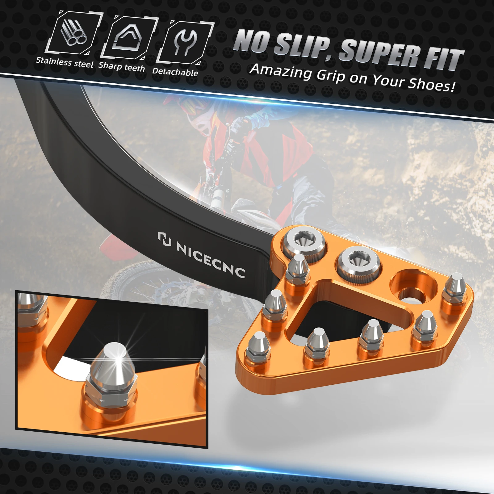 NICECNC Brake Pedal Lever For KTM 690 Enduro R 690 SMC R 2011-2018 2017 2016 Husqvarna 701 Enduro Supermoto 2019 2018 2017 2016 view 2