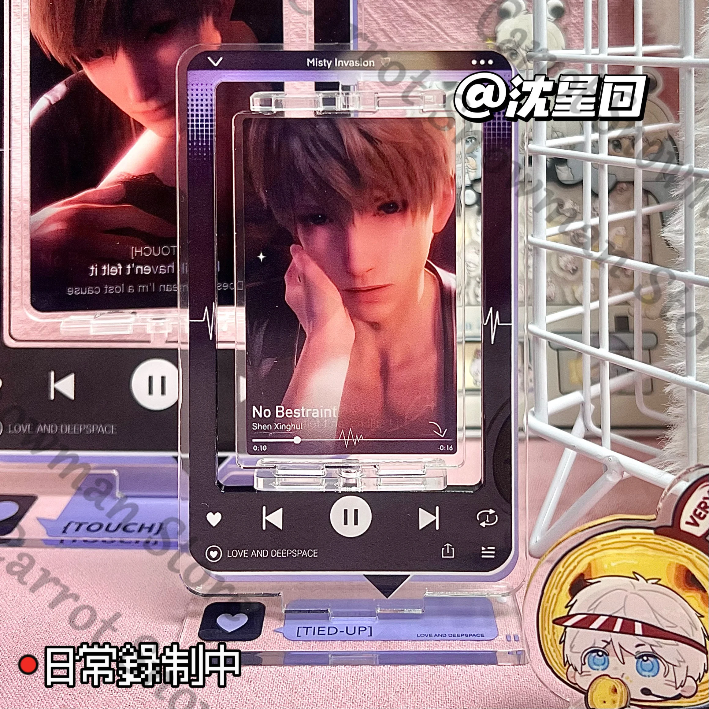 الحب والمساحة العميقة تدوير علامة واقفة استبدال لافتات الزملاء Sylus Rafayel Zayne Xavier Ambitus سطح المكتب هدية مزخرفة