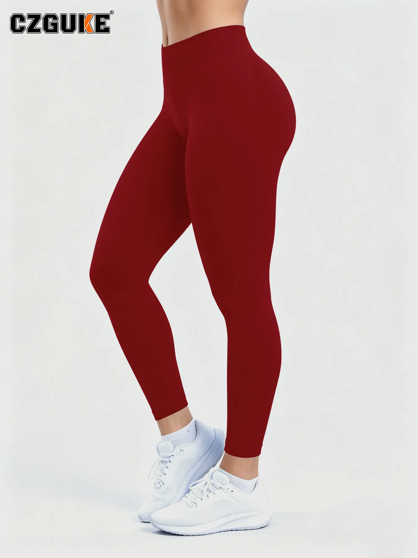CZGUKE Women High Waist Yoga Leggings Butt Lift Tummy Control Feeling Sports Pants Stretch Fitness Gym Workout Running Leggings