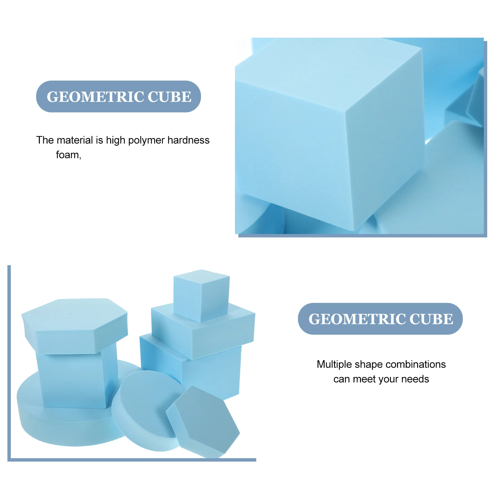 

8 Pcs Geometric Ornament Set Stage Props Photo for Photography Spheres Holder Jewelry Wooden Baby Small Cube Light Box Table