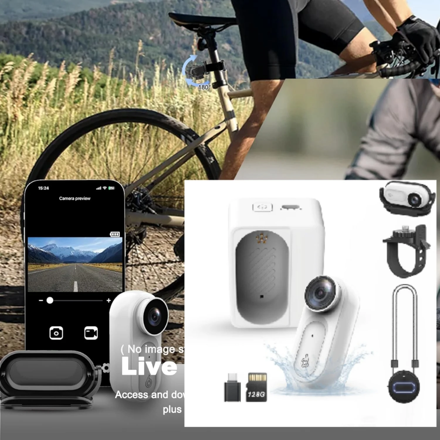 

Wireless 4K Mini Body Cam Compact Helmet Bike Vlog Camera Sports Action Video Recorder Waterproof Tiny WiFi Camcorder Bicycle