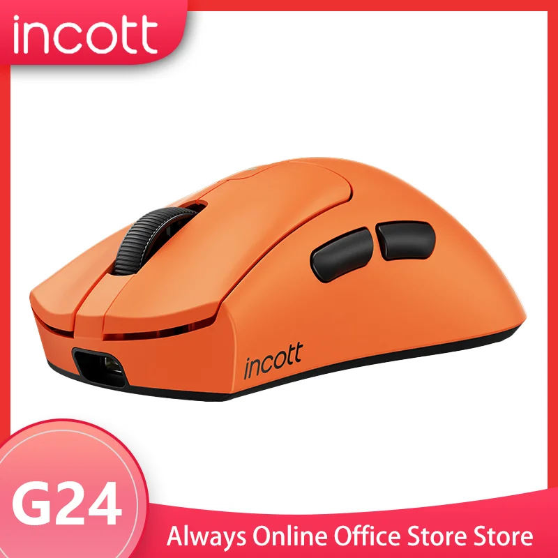 

Incott G24 Pro 2.4g Wireless 2 Mode Mouse Gaming Mouse Light Weight Mouse Paw3950 Support 8k Receiver 32000dpi Gaming Mouse Gift