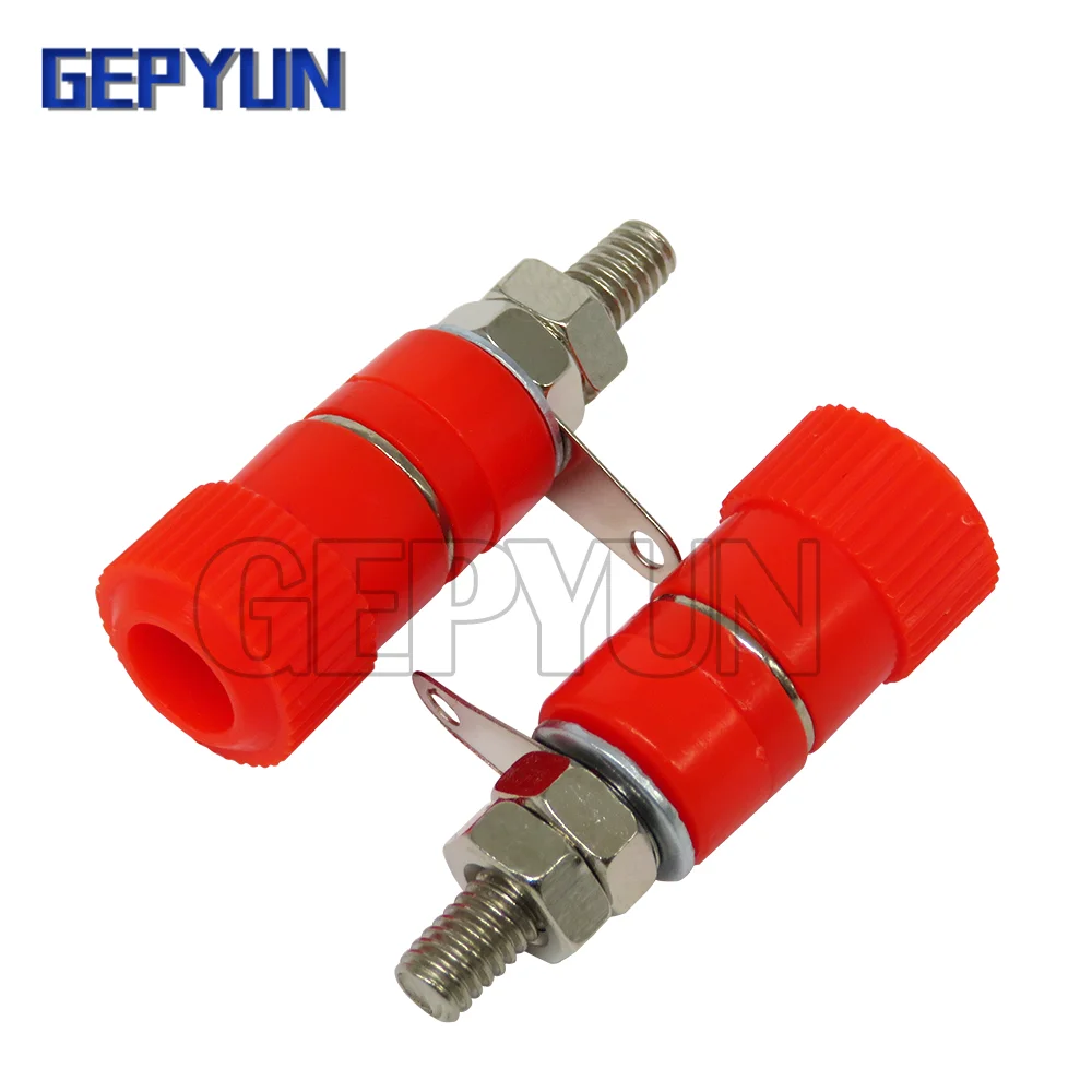 10PCS Terminal Blocks JS-910B Black JS-919 red 4mm Amplifier Terminal Connector Binding Post Banana Plug Jack Mount