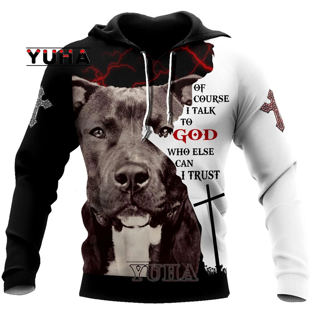 Pitbull animal dog men\'s hoodie 3D Gulf print men\'s autumn hoodie retro unisex casual pullover street coat sweater sportswear