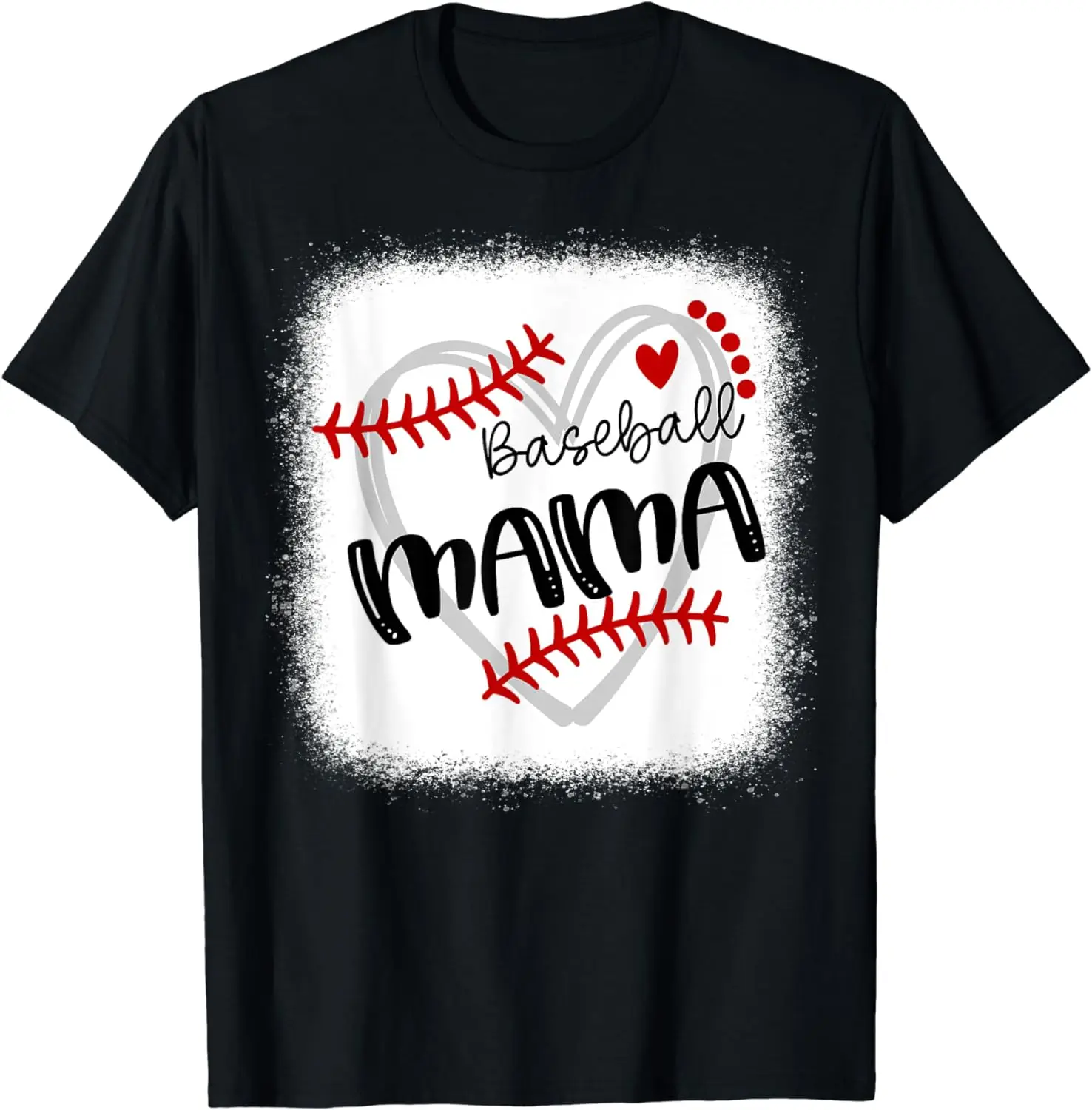 

Personalized Baseball Heart Tee Cute Mama Women Baseball T-Shirt