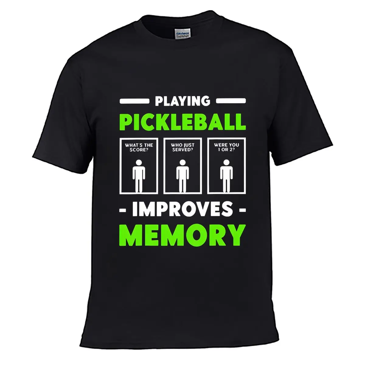 Pickleball Improve Memory Solid Washed Vintage Tee Distressed Loose