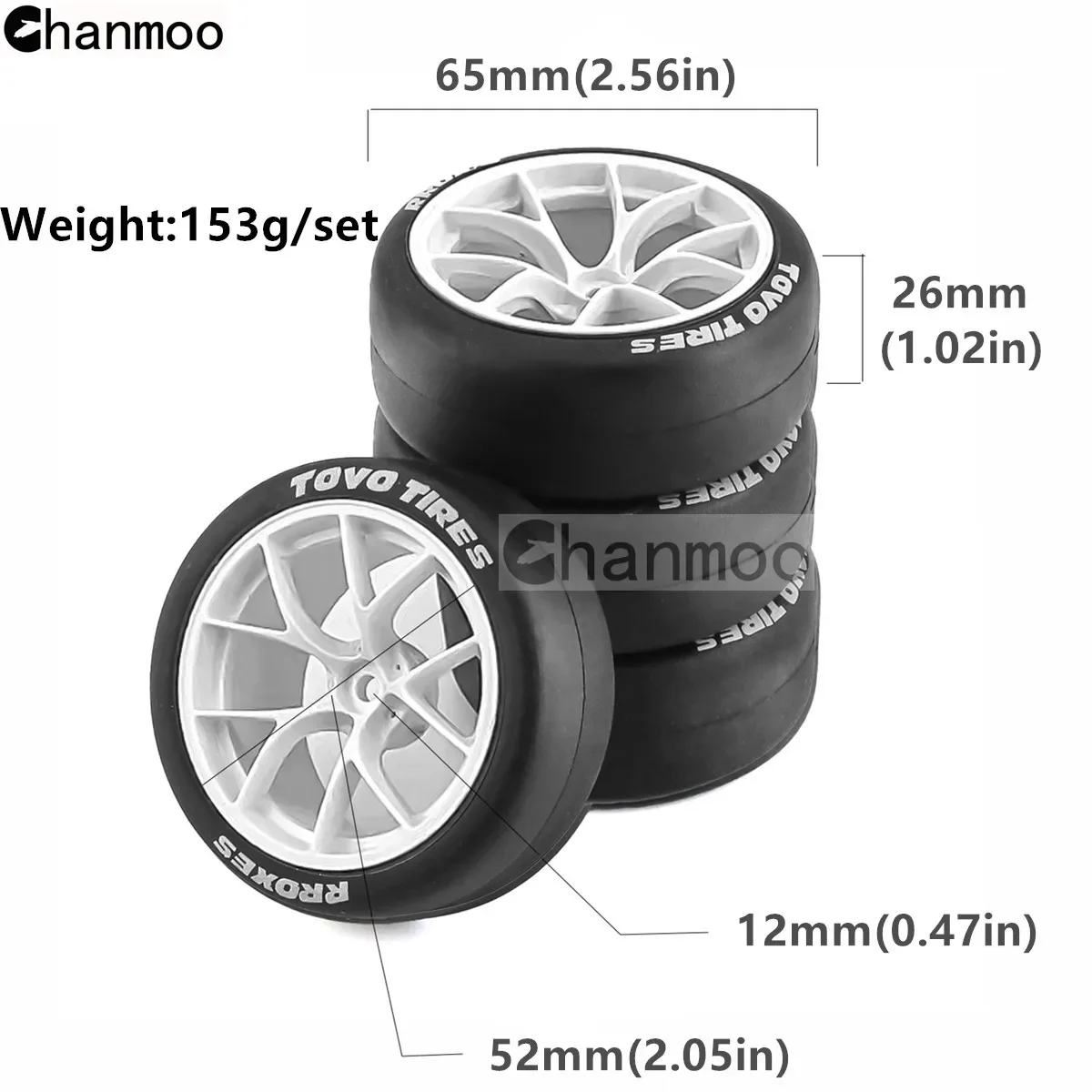 RC Rally Drift Tires On-road Racing Car Wheels Tyre for 1/10 On Road Car Tamiya TT01 TT02 XV01 XV02 PTG-2 HSP HPI Kyosho Parts