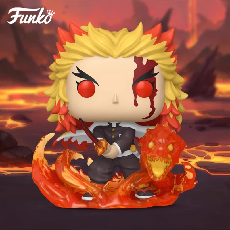 

Genuine Edition FUNKO POP《Demon Slayer: Kyojuro Rengoku)》Anime Action Desktop Decoration Ornament Model Toys Collectible Model