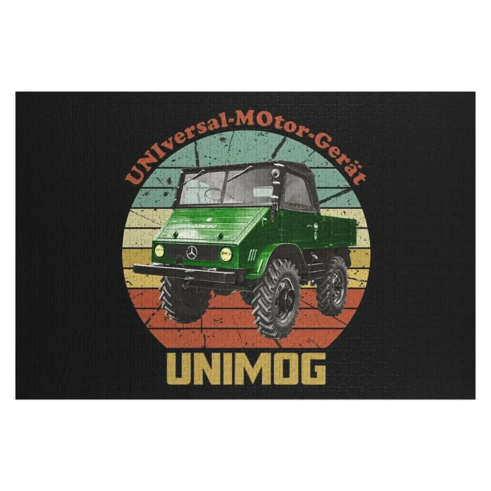 Old Unimog Retro (on black) Jigsaw Puzzle Photo Custom Christmas Toys Puzzle