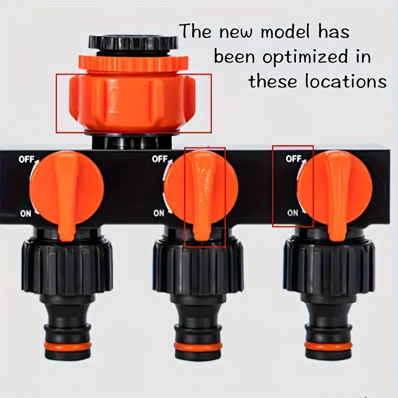 Garden Hose Pipe Splitter 4-Way Faucet Diverter Tap Hose Connector Splitter Four Independent Switches For Home Lawn Irrigation