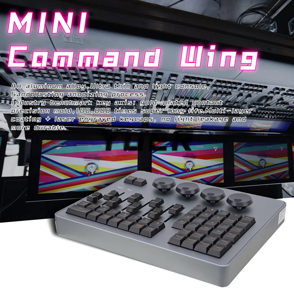 

YUER Mold Mini Command Wing Stage Effect Light Controller Console With Handbag For DJ Party Disco Moving Head Beam Wash Spot