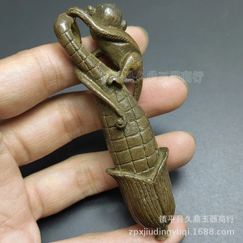 Antique Miscellaneous Items: Monkey, Brass Corn, Home Decorative Small Copper Ornaments