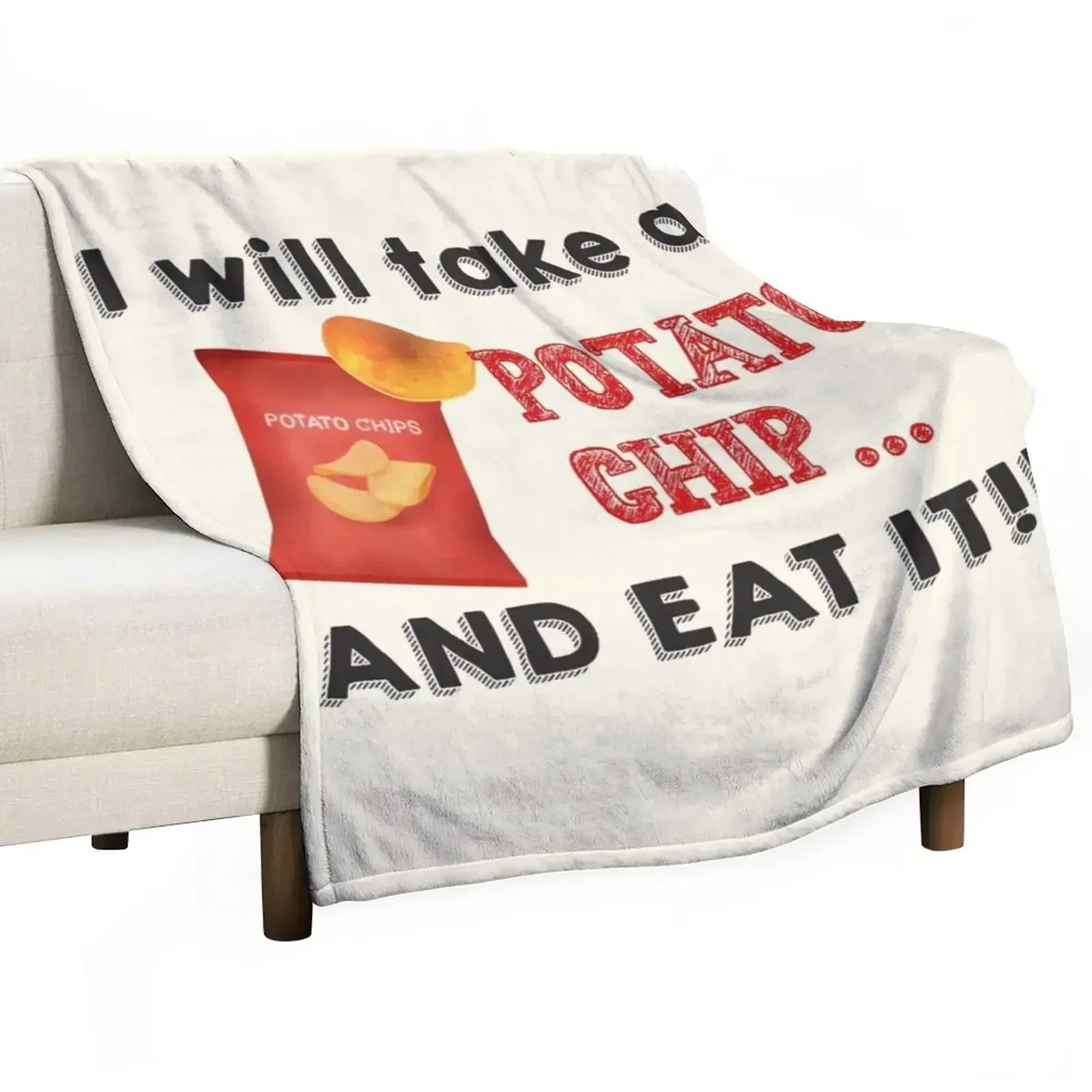 I will take a potato chip... AND EAT IT!! Throw Blanket Soft Plaid for babies Decoratives Blankets