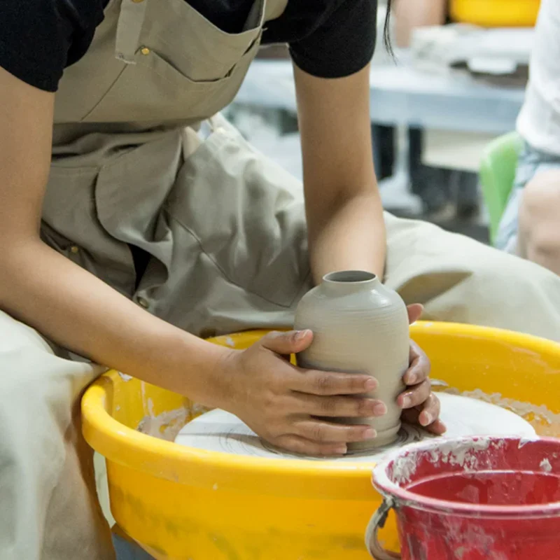 Pottery Art Apron Adult Canvas Painting Apron DIY Ceramic Sculpture Mud-retaining Overalls Anti-oil and Anti-fouling