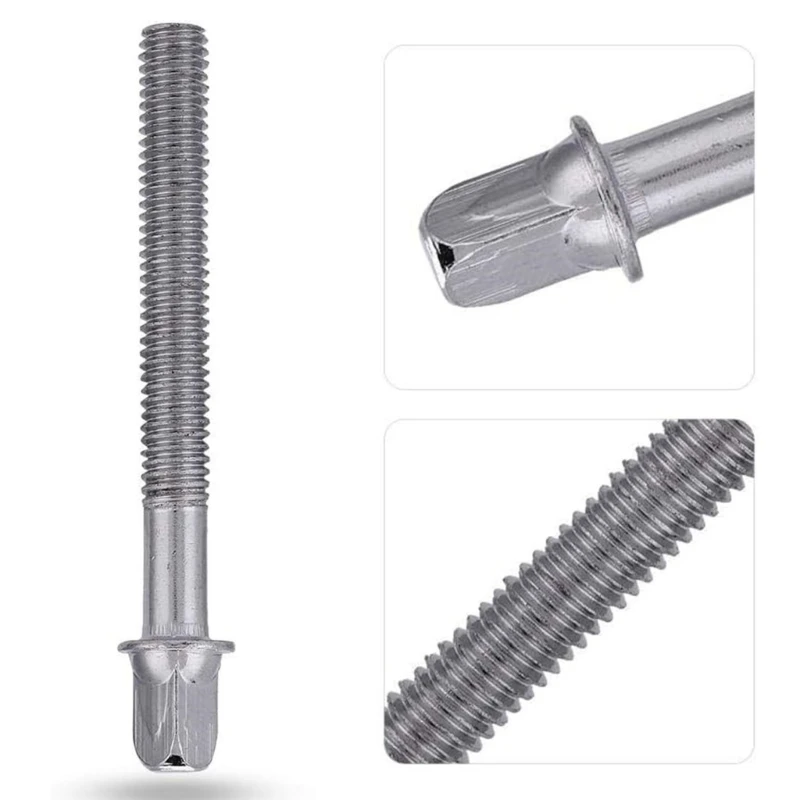 10 Pcs Drum Tension Rod Drum Tight Screws Metal Screws Rods Bolts Percussion Replacement Hardware Spare Accessory