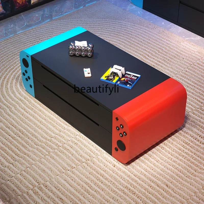 Coffee table TV cabinet storage cabinet e-sports room e-sports, childhood handle tea table floor cabinet