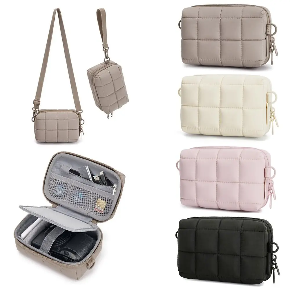 Durable 2 Carrying Ways Digital Camera Case Puffy Lightweight Storage Bag Waterproof Thickened Camera Insert Pouch Daily Travel