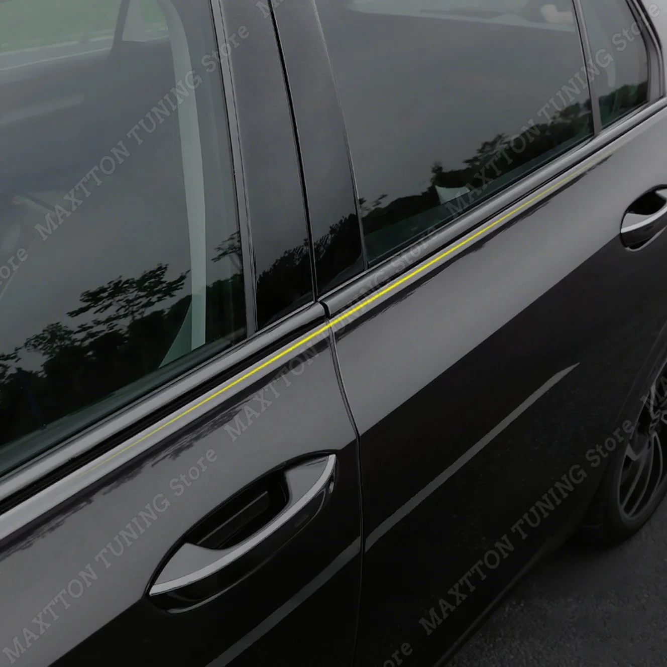 For VW Golf MK8 MK8.5 2020-2025 TSI TDI Life/Style Gloss Black Car Window Trim Strip Exterior Body Kit Decorative Stickers - view 3