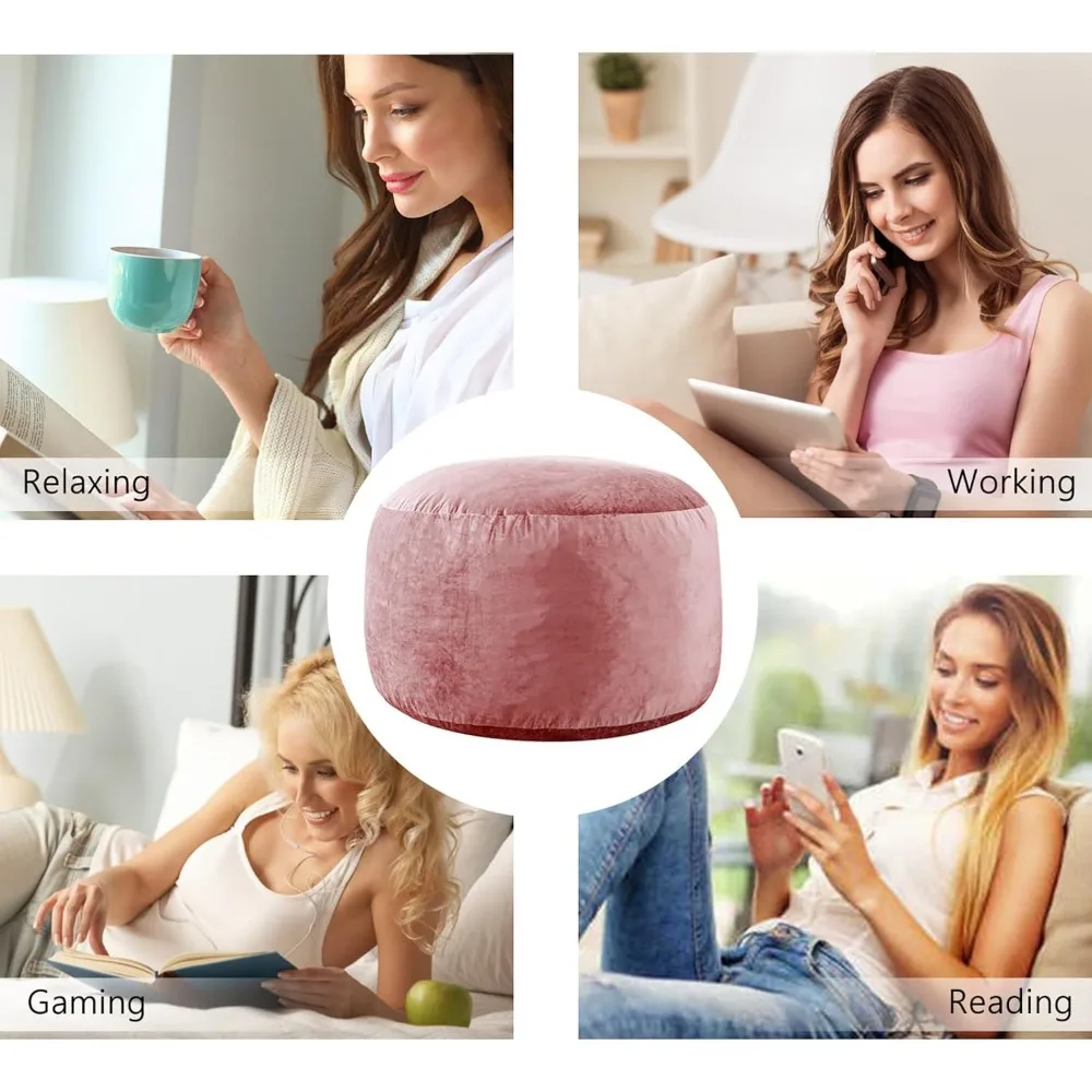 كراسي بين باج كبيرة بطول 5 أقدام للبالغين/المراهقين مع حشوة إسفنجية الذاكرة، أريكة كيس فول ناعمة مع حشو، مخمل هولندي ناعم #6