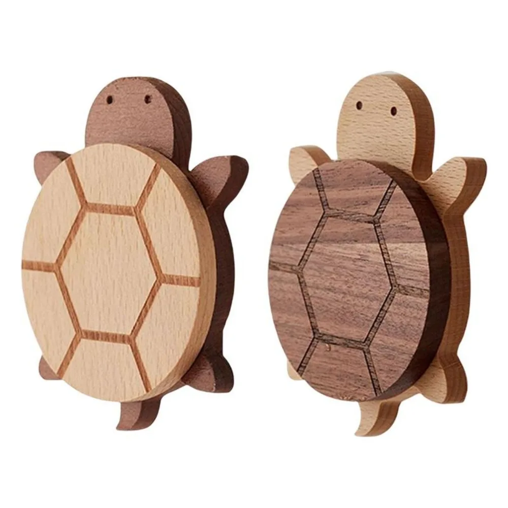 Solid Wood 1Pcs Turtle Shape Home Decor for Children's Room Hanging Door Knob Clothes Hanger Hook Coat Rack