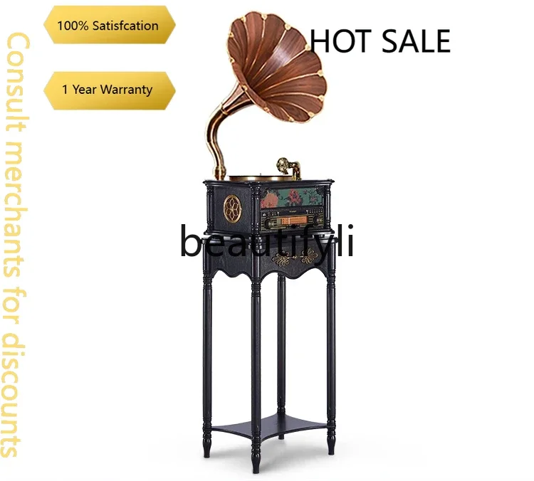 D5556  C1877-35H solid wood cheongsam creative audio vintage radio retro phonograph vinyl record player
