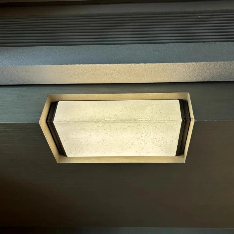 Modern Minimalist Acrylic Embedded Wall Lamps Designer Hotel Living Dining Room Hallway Corner LED Wall Sconces Interior Fixture
