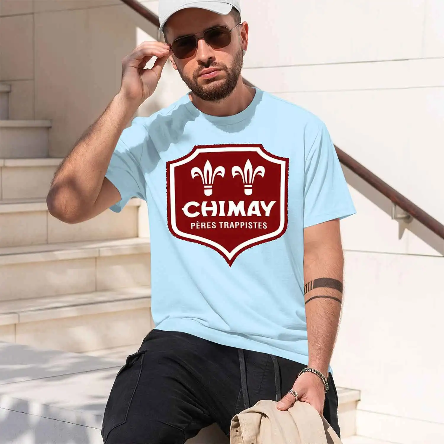 Class Shield Design Men's T-Shirt Chimay Trappist Beer Logo Summer Casual Wear For Beer Lovers And Gift Ideas 2026 New Model Sho - view 4
