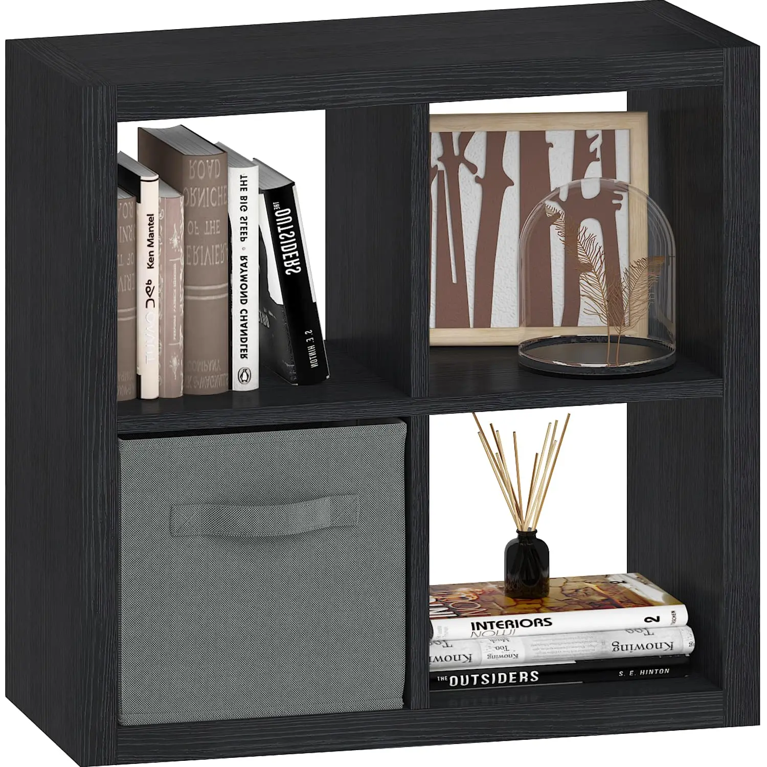 4 Cube Organizer, Cube Storage Organizer With Fabric Bin, Cube Storage Shelf For Bedroom, Living Room, Office,, Customized