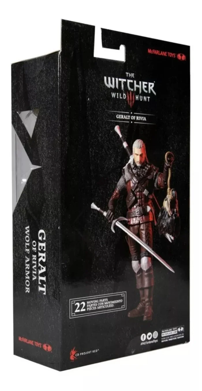 7 pollici McFARLANE Action Figure Wild Hunt Geralt Of Rivia (Wolf Armor) modello collezione Anime regalo di compleanno